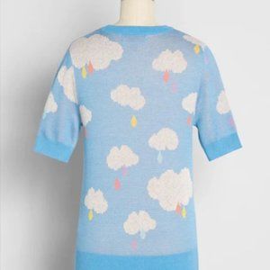 My Candy Rain Knit Top - Blue Clouds / L